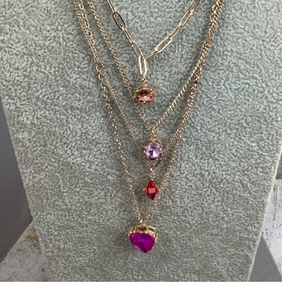 Jessica Simpson Rose Gold and a pinks Convertible Necklace - Picture 3 of 5